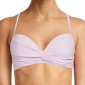 Catherine Malandrino Lavender Twist Front Bikini Top